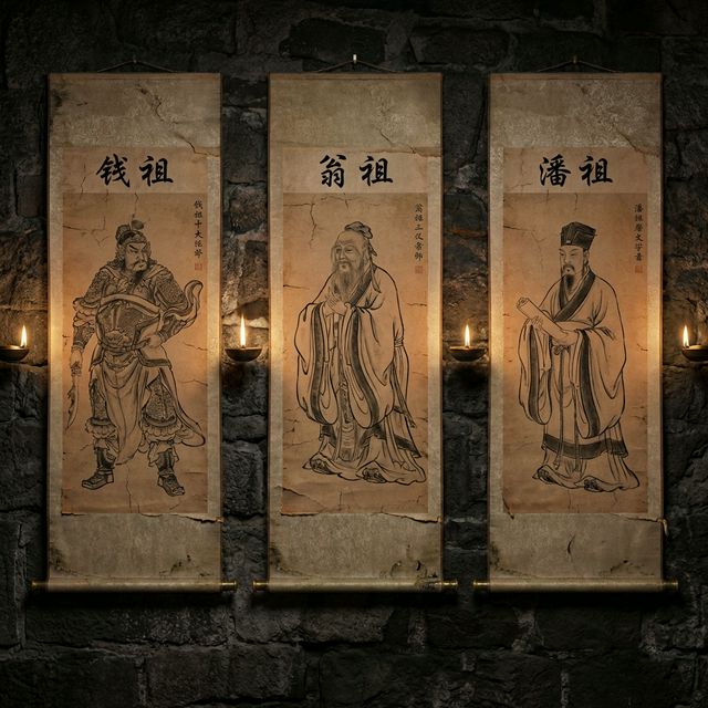 三祖聖像 - 安清漕運文物典藏 - 畫像